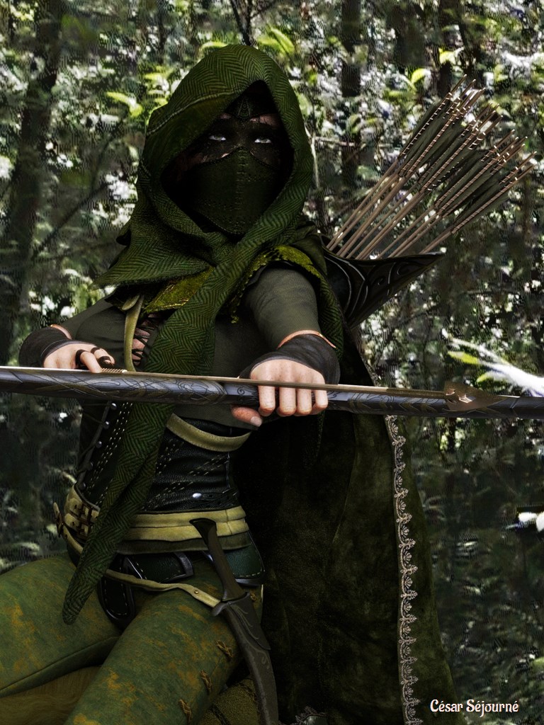 Kira The ghost huntress (female elf archer)