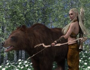 Vignette de l'image la Gardienne elfe et son ours
