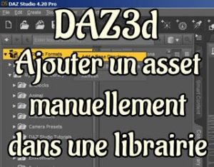 vignette DAZ3d installer un asset manuellement