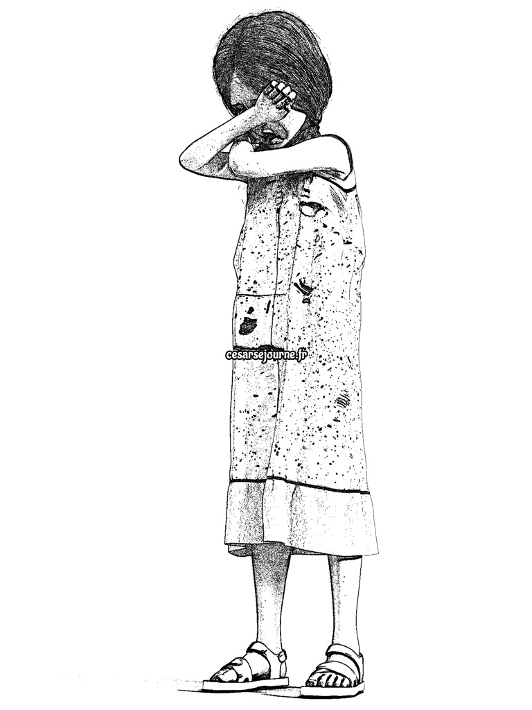 Illustration d'une enfant harcelée